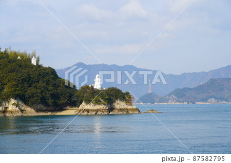 大浜埼灯台と布刈瀬戸3 広島県尾道市因島 大浜埼灯台と布刈瀬戸3 広島県尾道市因島 87582795