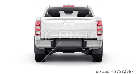 Mid-size modern pickup truck. 3D illustration Mid-size modern pickup truck. 3D illustration 87582967