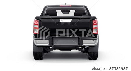 Mid-size modern pickup truck. 3D illustration Mid-size modern pickup truck. 3D illustration 87582987
