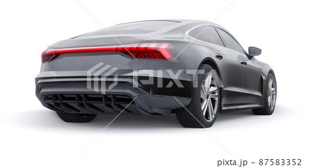 Premium electric sports sedan. Car isolated on white background. 3d rendering. Premium electric sports sedan. Car isolated on white background. 3d rendering. 87583352