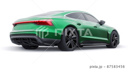 Premium electric sports sedan. Car isolated on white background. 3d rendering. Premium electric sports sedan. Car isolated on white background. 3d rendering. 87583456