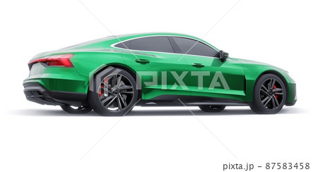 Premium electric sports sedan. Car isolated on white background. 3d rendering. Premium electric sports sedan. Car isolated on white background. 3d rendering. 87583458