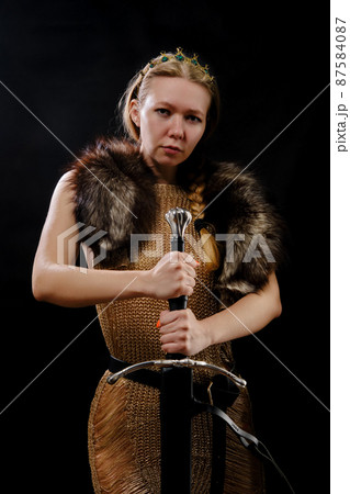 young viking woman 87584087