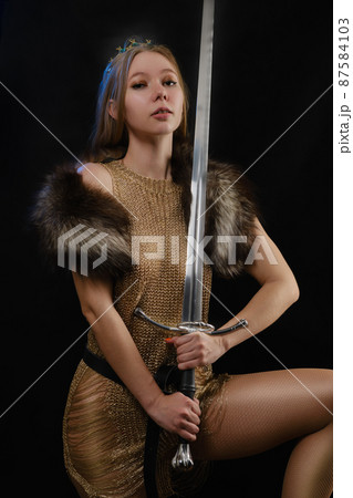 young viking woman young viking woman 87584103