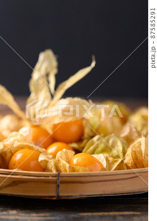 Cape gooseberry or golden berry (Physalis peruviana) 87585291
