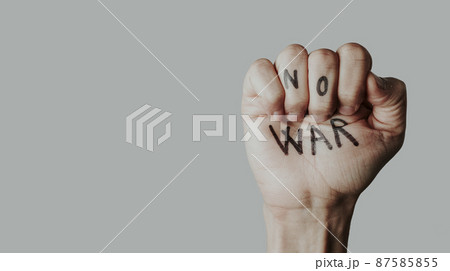 clenched fist with the text no war written in it clenched fist with the text no war written in it 87585855