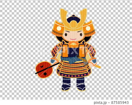 五月娃娃少年武士形象插畫（帶質感） 87585943