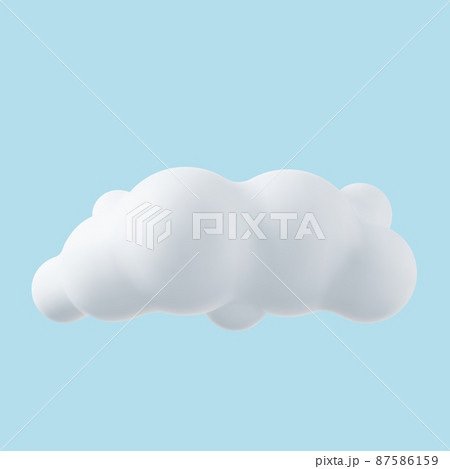 3d realistic simple clouds 87586159