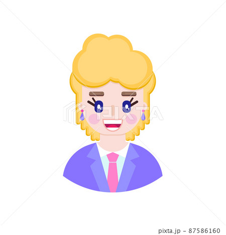 Woman manager in flat style 87586160