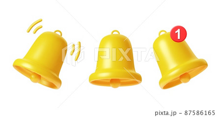 Set of Bells Icon with new message 87586165