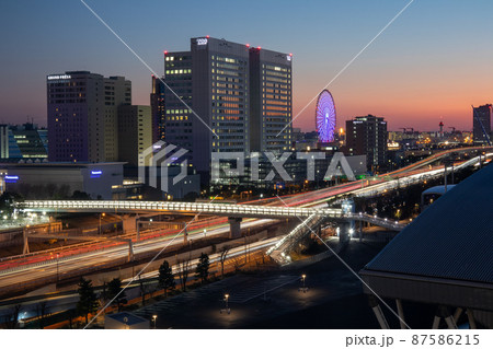 夜景　有明からお台場方面　首都高速湾岸線　（2022年2月） 87586215