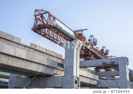 Expressway road construction overpass bridge junction way speed drive Expressway road construction overpass bridge junction way speed drive 87586493