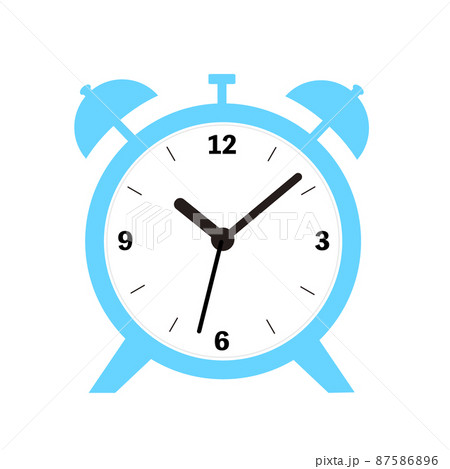 目覚まし時計のイラスト 締め切りや期限を表すビジネスアイコン のイラスト素材