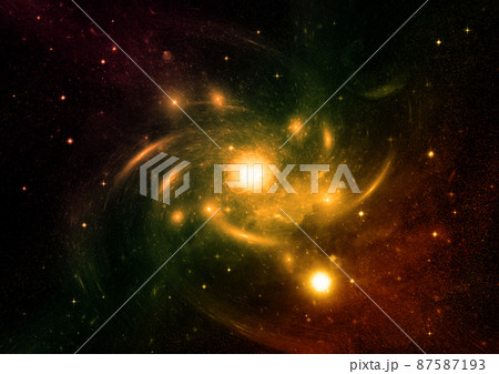 galaxy in a free space. 3D rendering 87587193