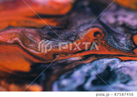 Abstract art piece. Ink paint blend. Colorful background 87587456