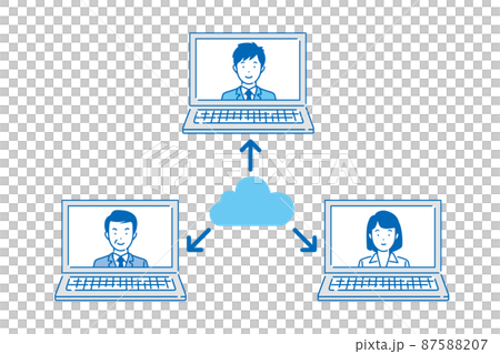 クラウドコンピューティングのイラスト素材 87588207