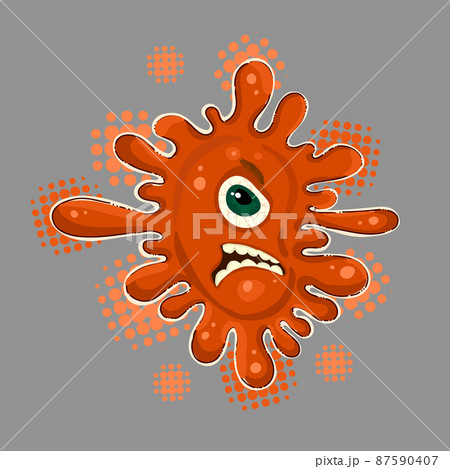 Red blot evil monster. Vector illustration 87590407