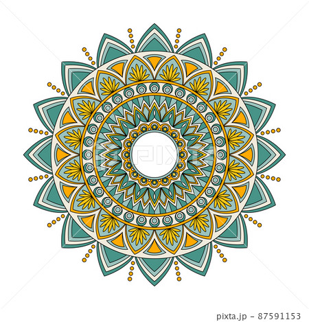 Color floral mandala, vector illustration Color floral mandala, vector illustration 87591153