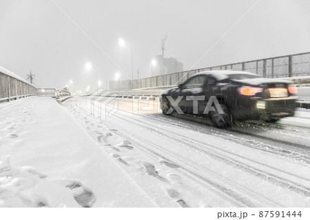 降雪 道路交通 降雪 道路交通 87591444