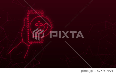 SOS emergency call. 911 calling plexus icon. A cry for help. Vector stock illustration SOS emergency call. 911 calling plexus icon. A cry for help. Vector stock illustration 87591454