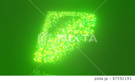 Neon green pixels 4K UHD 3D illustration Neon green pixels 4K UHD 3D illustration 87592191