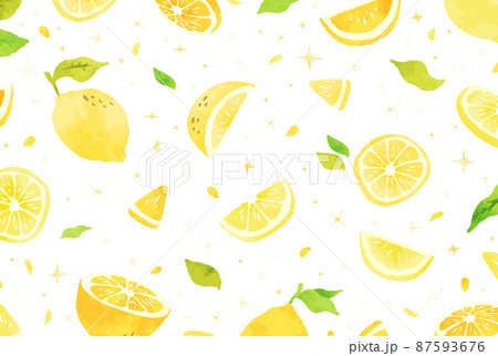 綺麗な水彩画のレモンの背景イラストのイラスト素材