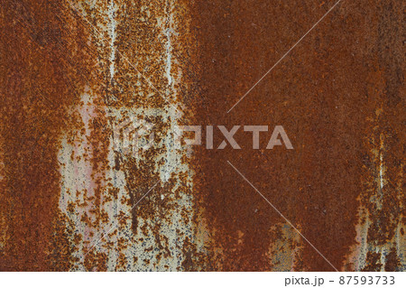 Dark worn rusty metal wall texture background. 87593733