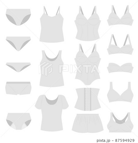 女性用下着のイラストセット 女性用下着のイラストセット 87594929
