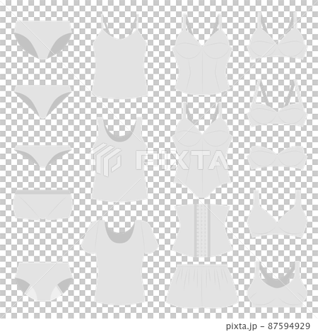 女性用下着のイラストセット 女性用下着のイラストセット 87594929