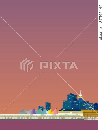 バンクーバー vancouver カナダプレイス canada place 夜景 バンクーバー vancouver カナダプレイス canada place 夜景 87595140