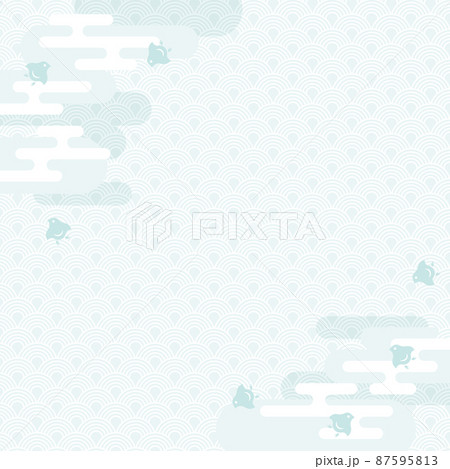 薄氷千鳥青海波 87595813