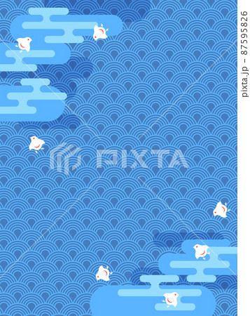 紺碧千鳥青海波縦 87595826