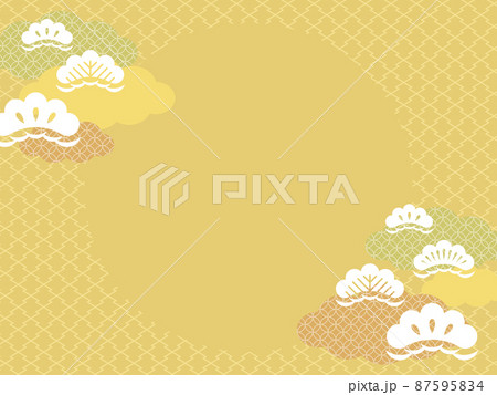 金松と雲背景横 87595834
