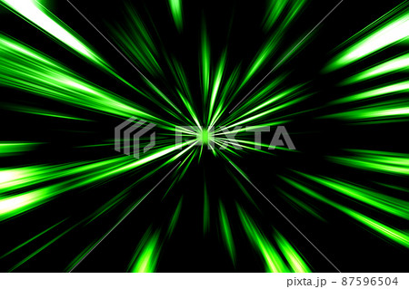 放射状の緑の光 放射状の緑の光 87596504