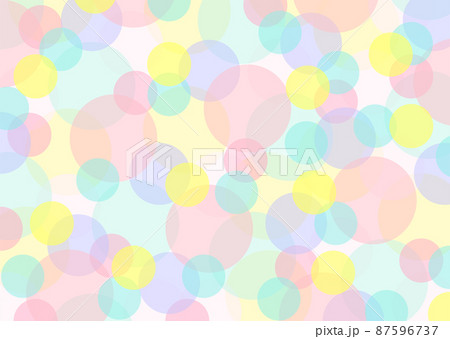 パステルカラーの水玉模様の背景素材のイラスト素材 [87596737] - PIXTA