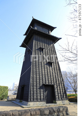 新川千本桜の起点　新川西水門広場　東京都江戸川区　　 87597133