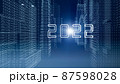 2022年イメージ　ビジネス向け年賀状素材　新年での新しい挑戦　DXへのチャレンジ 87598028