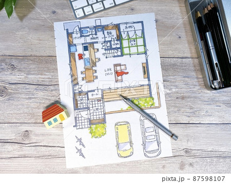 住宅設計 間取り図 住宅設計 間取り図 87598107