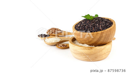 Many type of rice 87598736