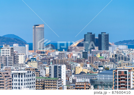 福岡県 福岡市の風景 南公園から撮影 の写真素材