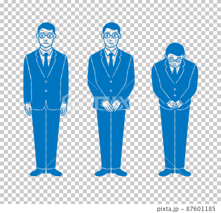 商人男性鞠躬 1 顏色 87601185