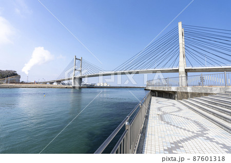 青空と松川浦大橋 福島県相馬市 青空と松川浦大橋 福島県相馬市 87601318