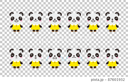 2022-077パンダ表情いろいろ1 87601932