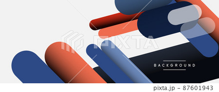 Abstract background. Round shapes, lines compositions on grey backdrop. Vector illustration for wallpaper banner background or landing page 87601943