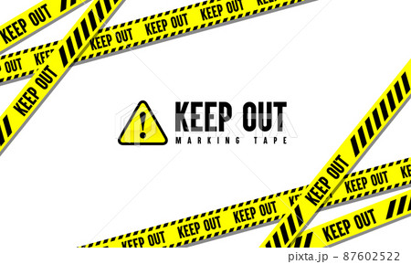 Keep Out テープ ベクター素材 立ち入り禁止のイラスト素材