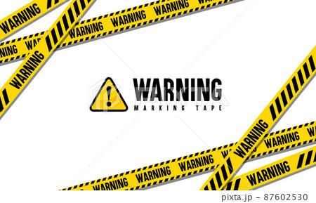 WARNING テープ ベクター素材 警告 87602530
