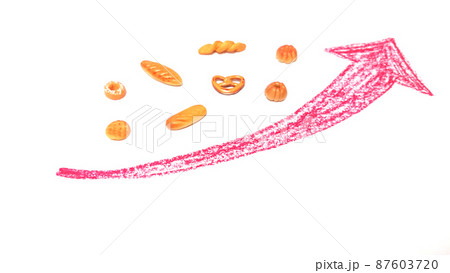 小麦粉価格　上昇　ミニチュア　パン 87603720