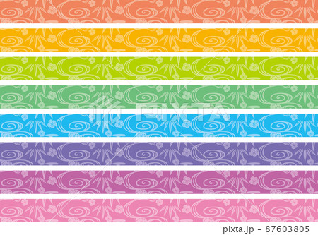 紅型デザインのオビ（カラーバリエーション） 87603805