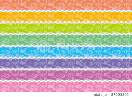 Bingata design obi（顏色變化） 87603805