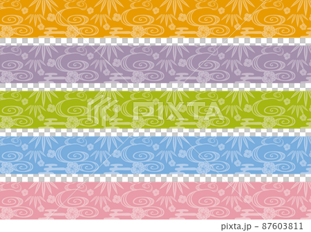 紅型デザインのオビ（カラーバリエーション） 87603811